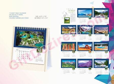 Table Calendar-World Nature